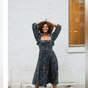 Free People Oasis printed midi dress. XS